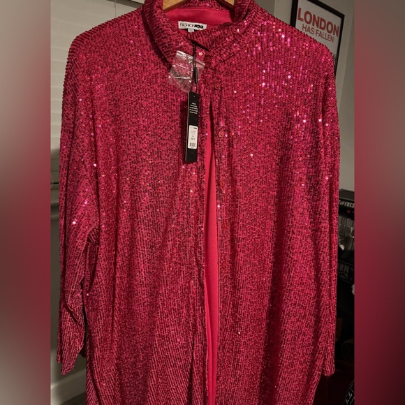 Fashion Nova Radiant Pink Sequin Top - Picture 3 of 4